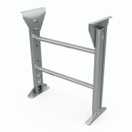 Supports de pieds pour convoyeurs à galets et rouleaux SOCO SYSTEM - hauteurs réglables avec roulettes