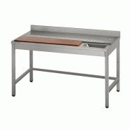 Table de préparation viande inox avec planche et trou vide-déchets ... - PDTLC714