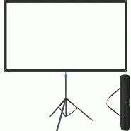 TecTake GmbH Écran de projection Cinema portable trépied pliable 16:9 80 pouces 203cm 4K HD vidéoprojecteur home cinéma angle 160° sac transport