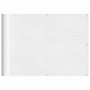 VidaXL Écran de balcon blanc 75x1000 cm 100% polyester oxford Modèle Jardin Gamma - 4000090