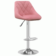 VidaXL Tabouret de bar Rose Velours Modèle Flex Advance - 335299