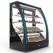 Vitrine d'exposition de vin Compak 2 étagères inclinées - accès avant et arrière | SAYL- CPAK-RAA-W