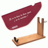 Wellhome Well Home - Support à jambon en bois + housse pour jambon « Tiberic"bordeaux - marron multi-matériau PK7231