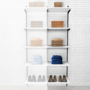 Élément suivant Cremablack 5 tablettes blanc L60xH240cm