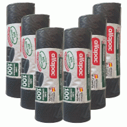 Alfapac - Sacs poubelle 100L 84x105cm pour conteneur communautaire 6 rouleaux x 10 unités (80% recyclés) - noir PK6981