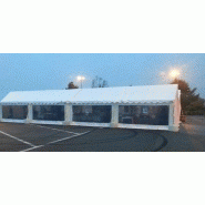 Barnum, tentes blanches jumelée avec fenêtres 10m x 16m = 160 m²