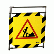 Barrière d'intervention 1 panneau - Interdiction / 1800 / PVC