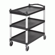 Cambro Chariot de service 3 niveaux, en polypropylène noir - 3701188020398 Cambro Chariot de service 3 niveaux, en polypropylène noir - 3701188020398