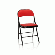 Chaise visiteur / Chaise de conférence / Pliante TUDELA Similicuir Rouge hjh OFFICE - rouge plastique 803003