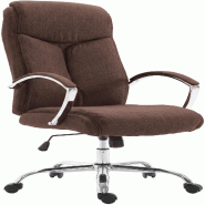 CLP Chaise de bureau Arlen en tissu Tissu HBT: 115x65x73 cm Marron - marron textile 328796