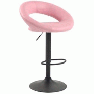 CLP Tabouret de bar Olinda en similicuir Rose/Noir - violet polyester 315785 CLP Tabouret de bar Olinda en similicuir Rose/Noir - violet polyester 315785