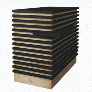 Comptoir Tasseau G finition chêne clair et noir L120xP58xH100cm