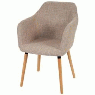 Décoshop26 - Chaise de salle à manger cuisine bureau coiffeuse design rétro en tiussu crème-gris 04_0002365 - gris 3000274932691 Décoshop26 - Chaise de salle à manger cuisine bureau coiffeuse design rétro en tiussu crème-gris 04_0002365 - gris 3000274932691