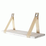 Décoshop26 - Étagère murale suspendue en bois clair aspect vintage 21x50cm blanc vieilli vintage 04_0005184 - blanc 3000577932695 Décoshop26 - Étagère murale suspendue en bois clair aspect vintage 21x50cm blanc vieilli vintage 04_0005184 - blanc 3000577932695