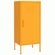 Helloshop26 - Armoire de rangement avec 2 étagères réglables design moderne salle à manger 42,5 x 35 x 101,5 cm en acier jaune 02_0046879 - jaune