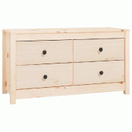 Helloshop26 - Armoire latérale pratique rustique rangement 100 x 40 x 54 cm en bois de pin naturel 02_0048464 - Bois massif 3000235300057