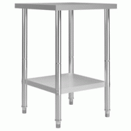Helloshop26 - Table de travail de cuisine professionnelle 60 x 60 x 85 cm acier inoxydable 02_0045405 - 3000220661774 Helloshop26 - Table de travail de cuisine professionnelle 60 x 60 x 85 cm acier inoxydable 02_0045405 - 3000220661774