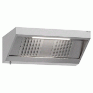 Hotte murale inox statique 1m40 avec filtre et éclairage | Profondeur 900 mm