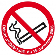 Interdiction de fumer (decret du 15/11/2006) d.300mm TALIAPLAST | 622302 Interdiction de fumer (decret du 15/11/2006) d.300mm TALIAPLAST | 622302