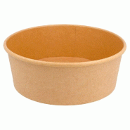 Saladier carton Kraft 1300cc Ø18,4x6.7cm - par 50