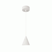 Suspension Zoe Surface de Beneito & Faure 7W 38° 3000K Blanc mat - Design conique LED IRC90 UGR 19 pour éclairage intérieur - blanc 4804