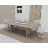 Table de réunion rectangulaire TAK - Mobel Linea. - Oui, 250, Chêne grisé_0