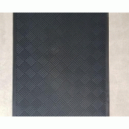 Tapis caoutchouc - 90cm x 150cm x 0.5cm - noir - spécial entrée - haut trafic