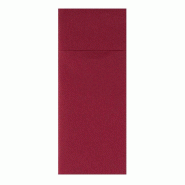 Thouy Serviette en soft aspect tissu bordeaux pliage kangourou 32 x 40 par 50 - rouge 3701114812646