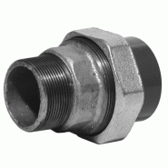 Union mixte PVC femelle à coller fonte galva filetée PN 16 - Référence 0112223016 - Diamètres variés