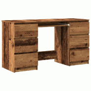VidaXL Bureau vieux bois 140x50x77 cm bois d'ingénierie Modèle Milan Bar - 855960