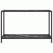 VidaXL Table console Noir 120x35x75 cm Verre trempé Modèle Orion Minimal - 322842