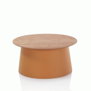 AQA Design Table basse en polypropylène et mdf MARUS-B moutarde L.70 P.70 H.32,5 MP02370 - jaune plastique polypropylène MP02370