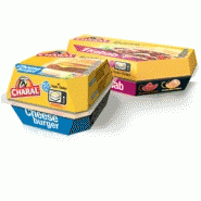 Boîtes et bacs alimentaires double pack pour hamburger et kebab charal