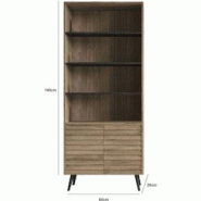 Buffet 2 portes et étagères en aggloméré Sunny Hanah Home - marron 8684283029440 Buffet 2 portes et étagères en aggloméré Sunny Hanah Home - marron 8684283029440
