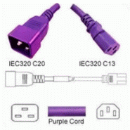 Câble d'alimentation C20/C13 15A VIOLET