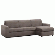 CANAPÉ D'ANGLE RÉVERSIBLE MASTER EXPRESS COUCHAGE LATTES RENATONISI 140CM MICROFIBRE TAUPE