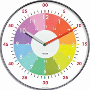 CEP Horloge murale d'apprentissage, sur pile, diam. 30 cm, coloris multicolore - 3661474113398