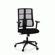 Chaise de bureau / chaise pivotante SPINIO maille / tissu noir hjh OFFICE - noir polyester 810025