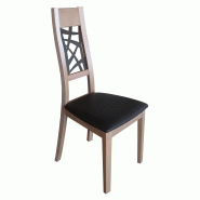 Chaise loane en bois massif et metal