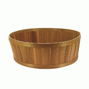 Corbeille bambou ronde marron Ø40x13 cm - par 12