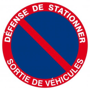Panneau défense de stationner sortie de véhicules - Panostock