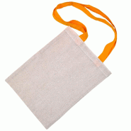 ECOLOMIQUE - 20 Pcs - Tote bag à anses jaunes 230 x 300 mm - beige textile 294COTOT2330