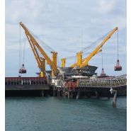 Fcc 300 grue portuaire fixe - liebherr - force de levage max 30t