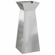 Helloshop26 - Jardinière à pilier moderne durable extérieur 40 x 40 x 100 cm en matériau argent 02_0052420 - 3000237408515