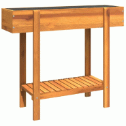 Helloshop26 - Jardinière bac lit surélevé plantes fleurs terrasse jardin de jardin 90 x 30 x 75 cm bois massif acacia marron 02_0039467 - marron Bo