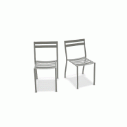 Lot de 2 chaises FLANER - gris clair
