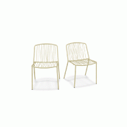 Lot de 2 chaises in & out BRIS - jaune