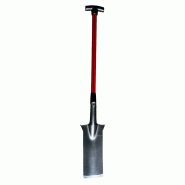 Louchet d'arrachage Polet Professional - Outil pour déraciner arbres et arbustes avec lame acier et manche 85 cm