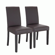 METRO PROFESSIONAL Chaise de restaurant rembourrée Valmy II, set de 2, bois/simili cuir, brun - marron plastique 4067373658029