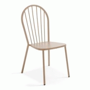Oviala Business Chaise bistrot en métal taupe - gris acier 111554 Oviala Business Chaise bistrot en métal taupe - gris acier 111554